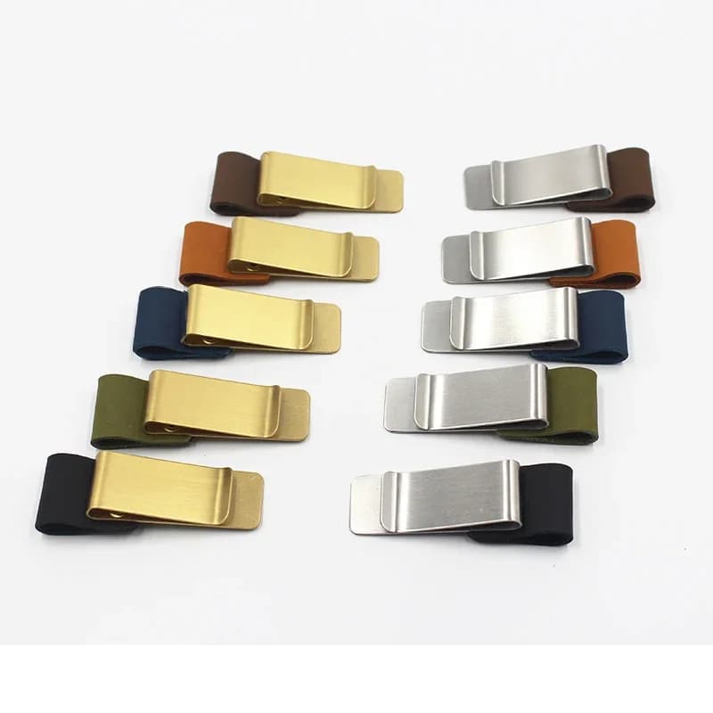 Fromthenon Pen Holder Retro Metal Leather Pen Clip Stainless Steel for Midori Travelers Notebook Diary Office Accessories