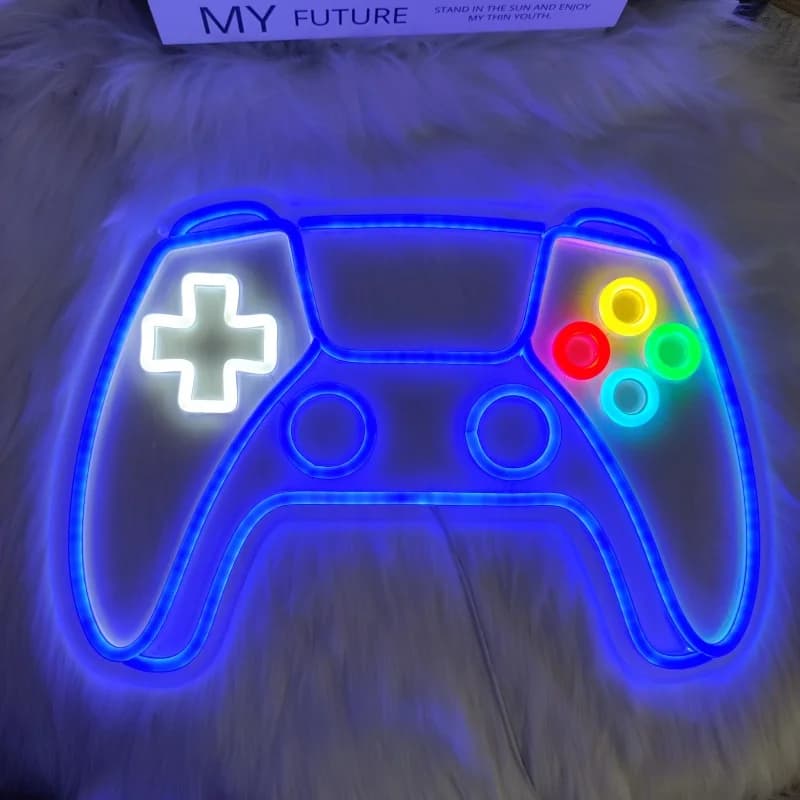 Controller di gioco Insegna al neon Regali per giocatori per ragazzi adolescenti Decorazioni per la camera Luci al neon a LED Insegne per camera da letto Sala giochi Man Cave Wall Decor