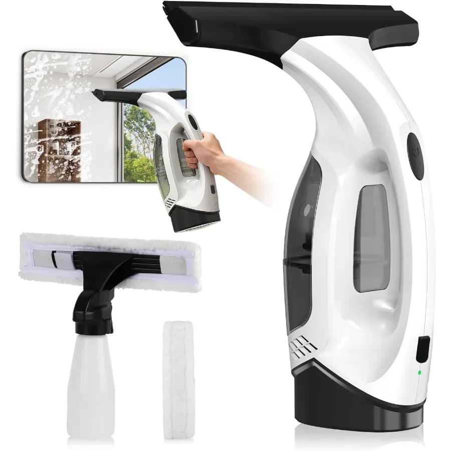 2000Pa Wireless Electric Window Cleaner with 2200mAh Battery and 150ml Water Collection Tank