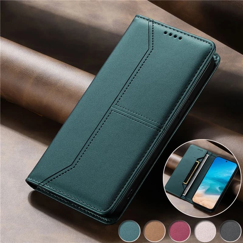 Custodia a Portafoglio Magnetica in Pelle di Lusso per Xiaomi Redmi Note 15 Pro 4G Note 15 Pro Plus 5G - Cover Protettiva