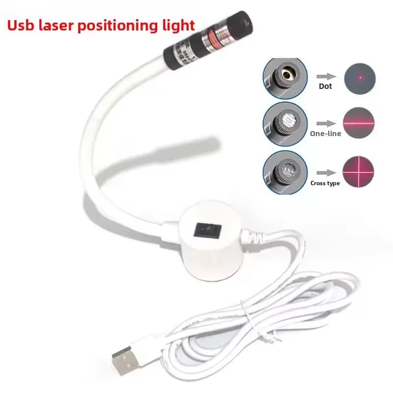 Luce Laser Rossa USB per Posizionamento Cucito Lampada da Taglio con Base Magnetica DC5V Linea/Croce/Punto Accessori per Macchina da Cucire