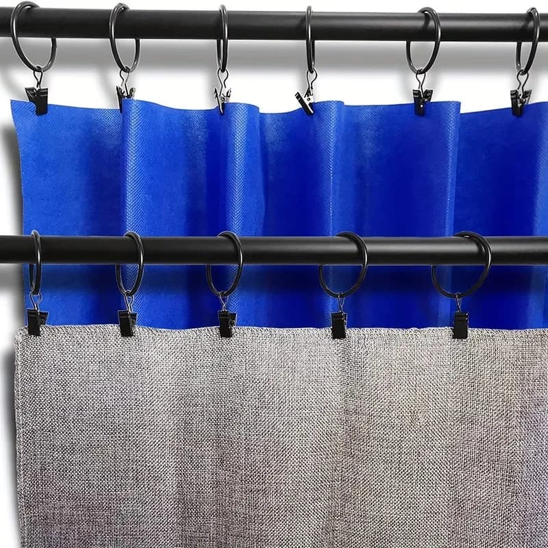 Sturdy Metal Ring 25mm Curtain Clip Rings, 45 pcs, Bedroom Window Curtains, Rust Resistant Finish for Living Room Drapery