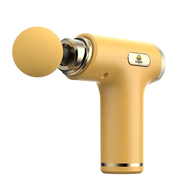 Portable Smart Library Rechargeable Electric Massage Small Anatra Yellow Span Gun for Hotel Fitness Relaxation for Home Car