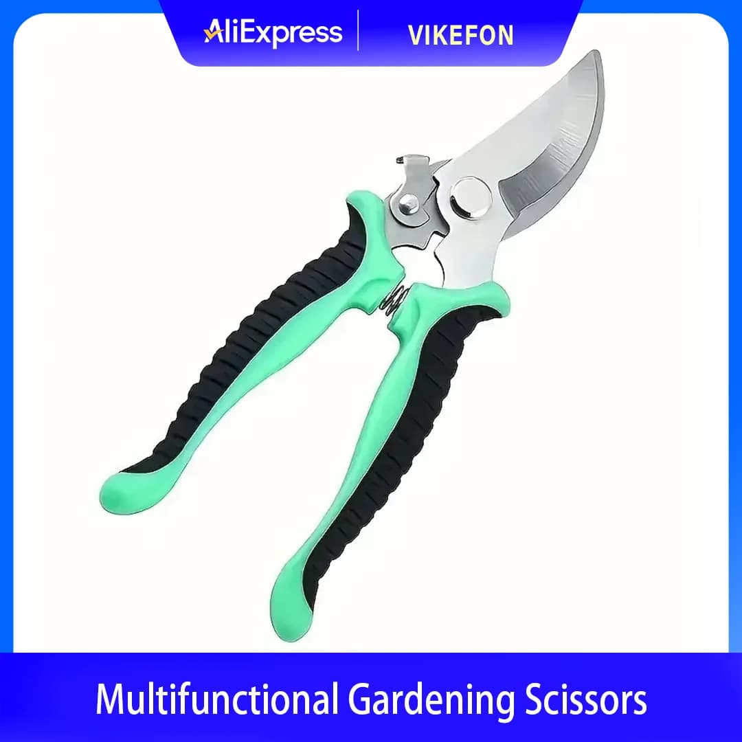 VIKEFON Professional gardening shears in stainless steel Potting of branches Fruit trees Flowers Shears for domestic pruning
