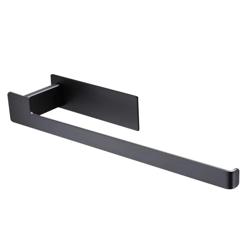 Portasciugamani versatile in acciaio inossidabile, finitura nero opaco, design moderno, facile installazione senza attrezzi, per cucina