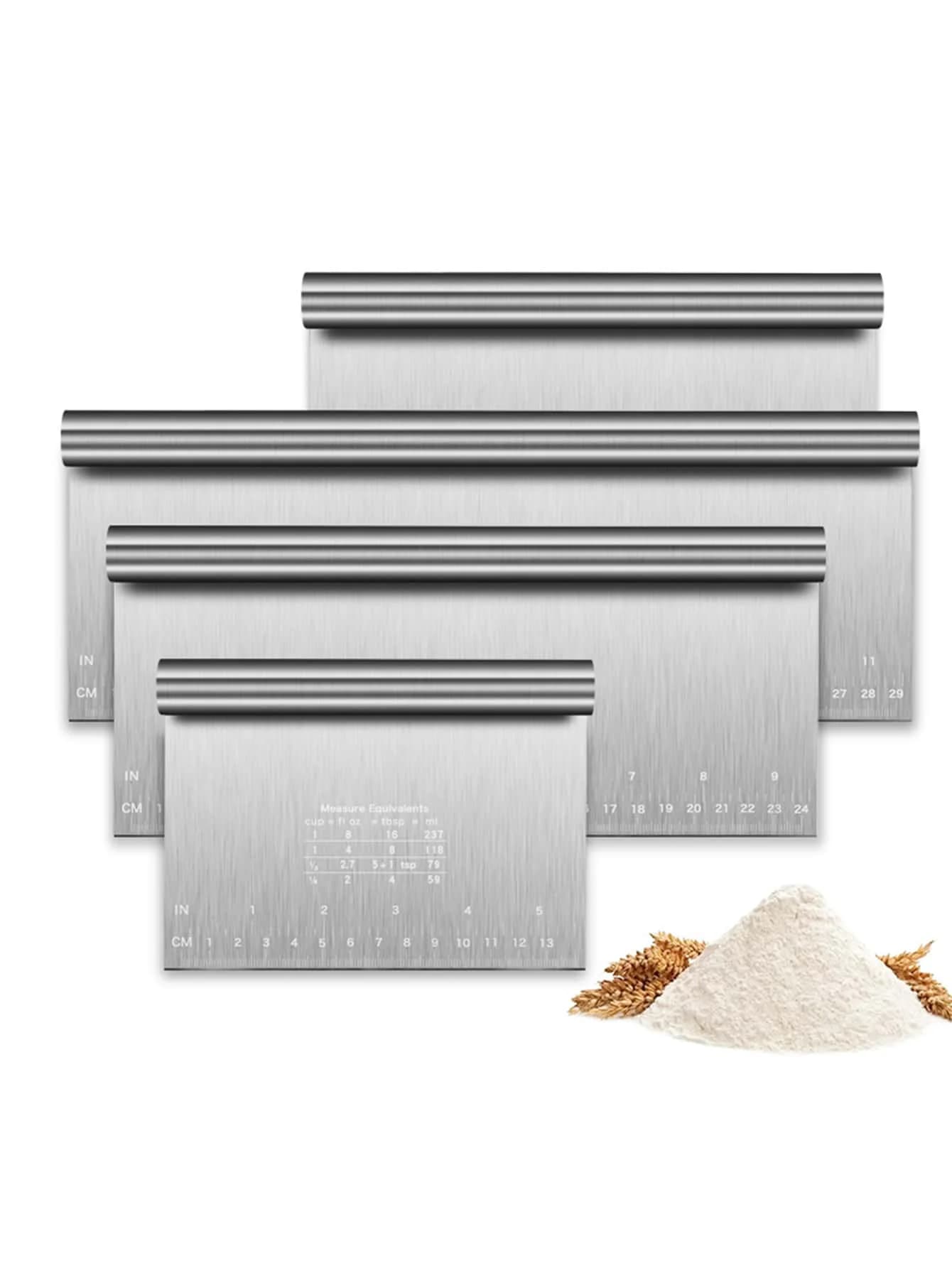 Chestnut and Chestnut, Stainless Steel Cutter for Kitchen and Pastry, Dishwasher Washable, Anti-Usura with Laser Engraving