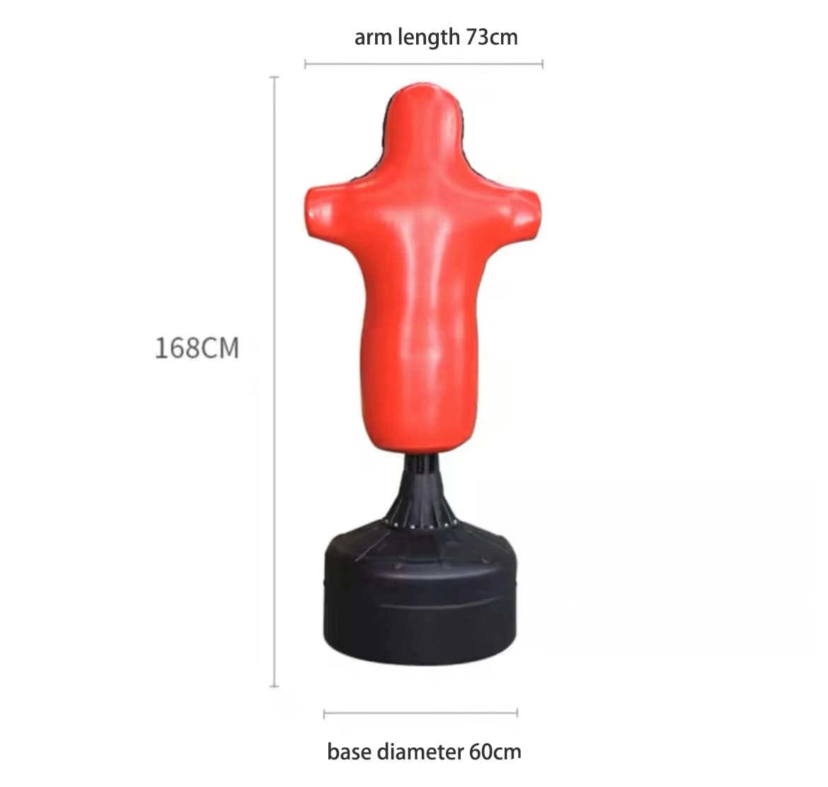 Professional boxing exercise mannequin with PU boxing bag for human body