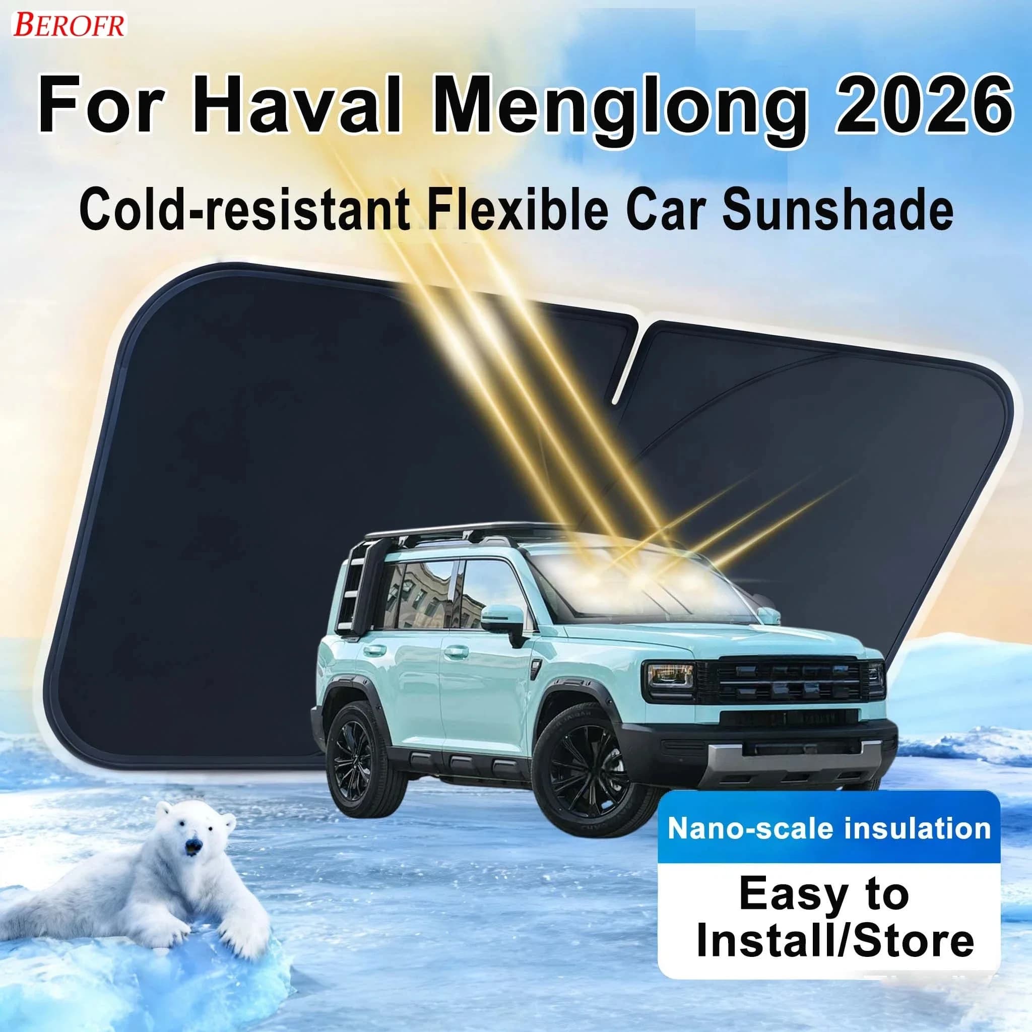 For Haval Menglong 2026 Car Windshield Sunshade Cover Front Window Sun Shade Heat Insulation Summer Auto Accessories