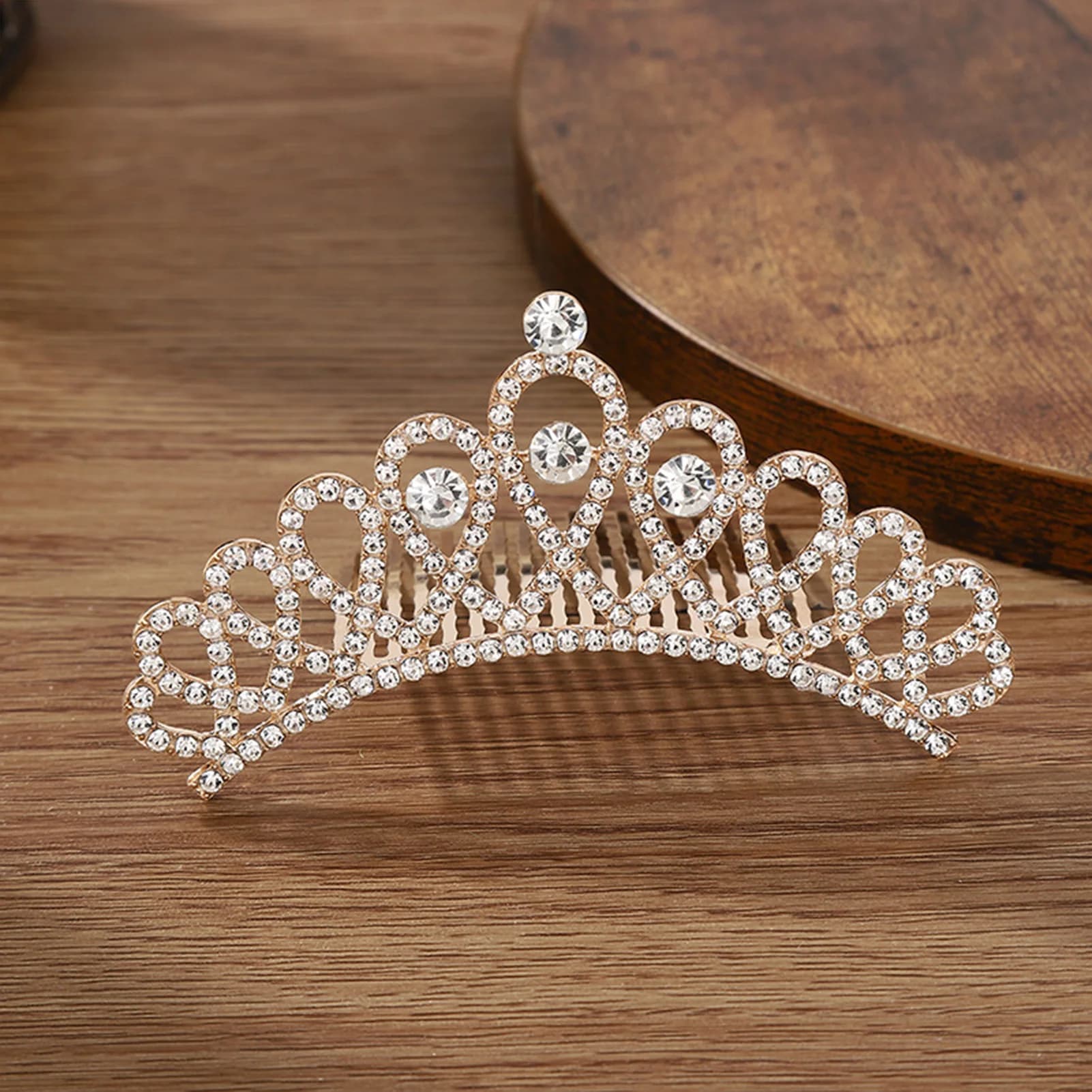 Ragazze bambini principessa diademi di cristallo corone pettine per capelli strass tornante accessori per capelli da sposa da sposa gioielli per feste regali