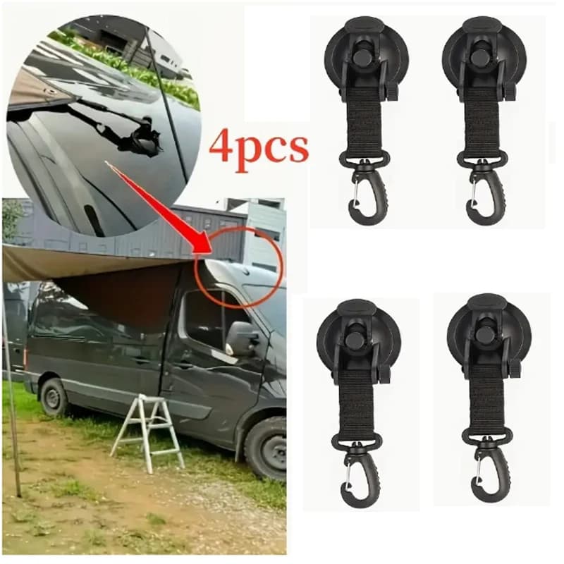 Gancio a ventosa ad alta resistenza per auto e campeggio, tenda portatile, accessori per camper, parasole e antipioggia