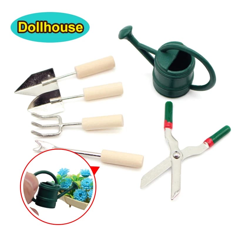 1/12 Doll House Simulating Amusement Swords Scissors Set Dollhouse Home Miniature Gardening Tools Doll House Micro Landscape Decor