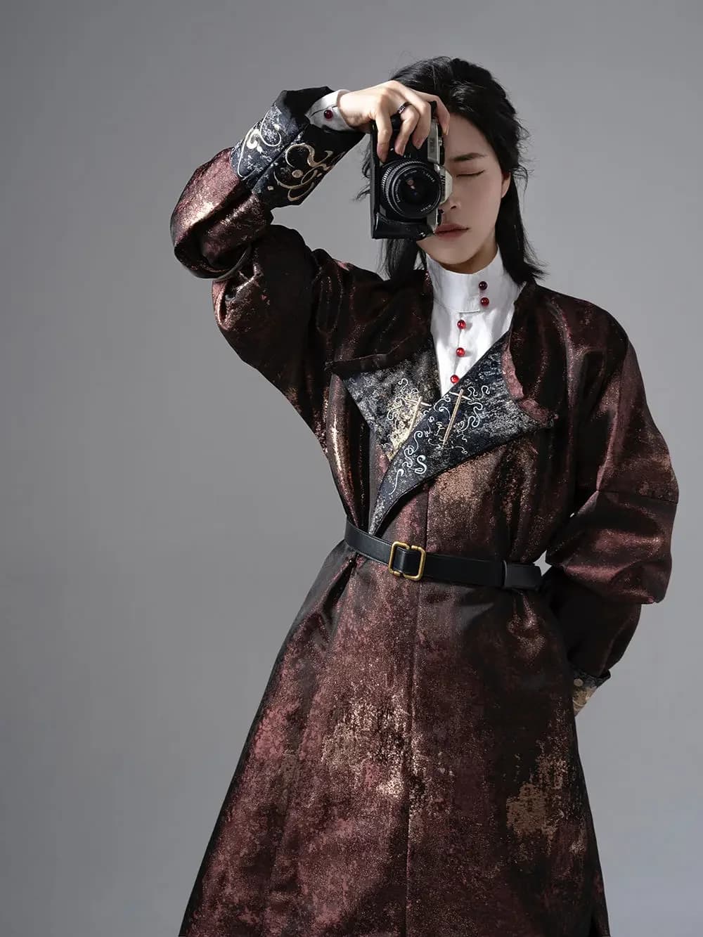 Chinese silk robe Costume Tang Dynasty Hanfu Male Ancient Long Robe flowers Hanfu Men Women Vintage Ethnic Dance Hanfu set