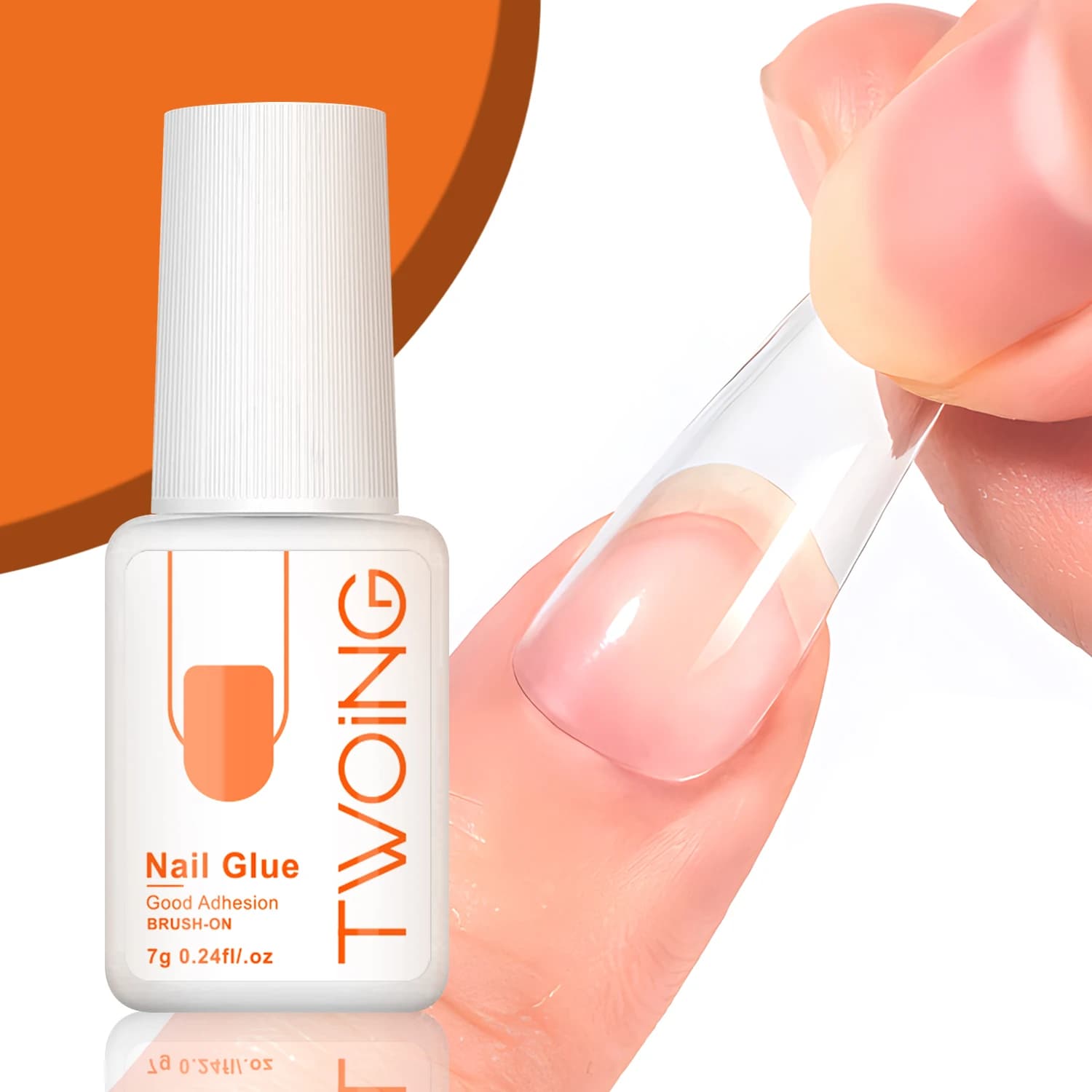 7 g super resistant nail glue for fake nail tips, acrylic nails, nail printing, artistic decoration for fake nails, long lasting adhesion