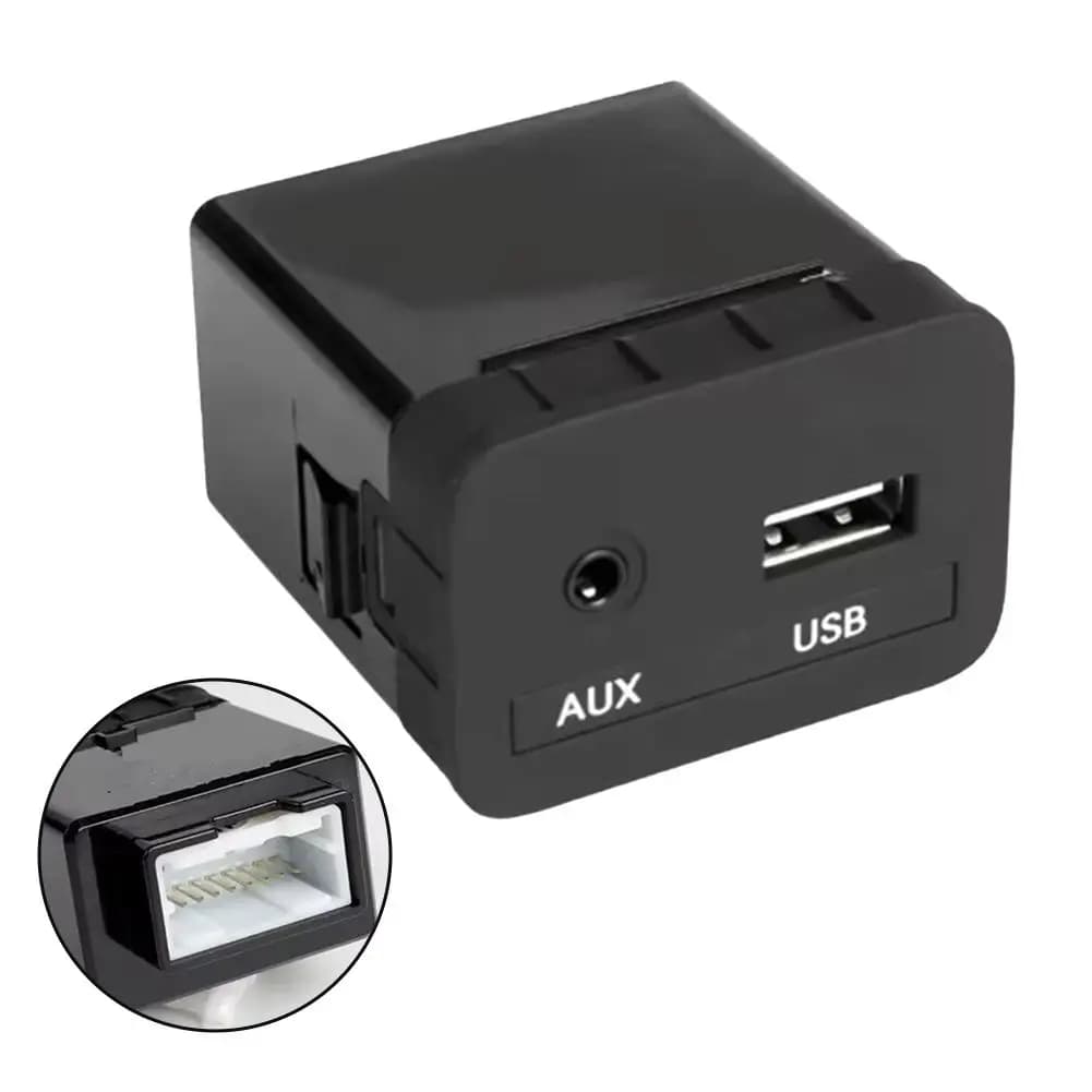 Auto Console Centrale AUX Presa USB Per Kia Optima 2011-2013 961202T100 ABS Nero 5V Caricatore Docking Station di Ricarica Veloce