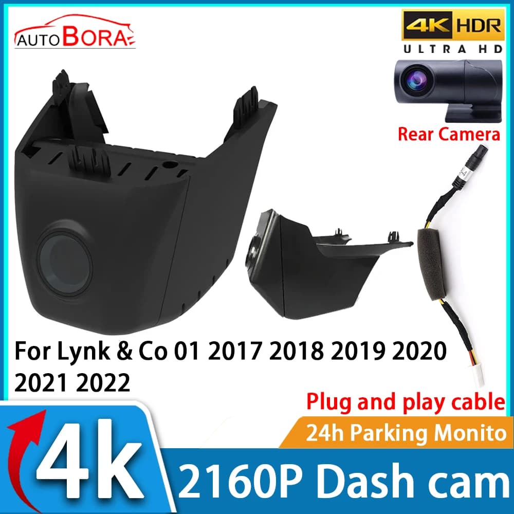 ZhuCamX Car Recorder Night Vision UHD 4K 2160P DVR Dash Cam for Lynk & Co 01 2017 2018 2020 2021 2022