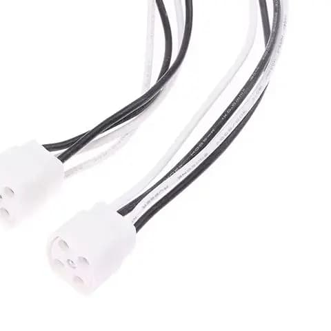 G10Q lamp with cable 15/25 cm long Spina ring lamp Base 4 pin lamp Insulating pipe Base lamp ultraviolet light