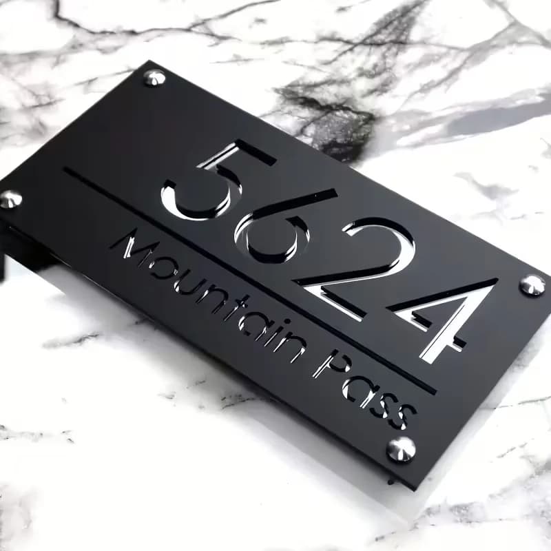 Targa Personalized Civic Number in Double Layer, Civic Number, Door Number, Home Decoration, Apartment, Postal Box