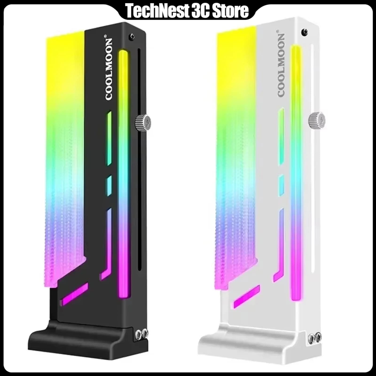Supporto per Scheda Grafica ARGB 5V 3Pin Indirizzabile in Alluminio, Staffa Regolabile con Viti per Scheda Video GPU, Accessorio per Case PC