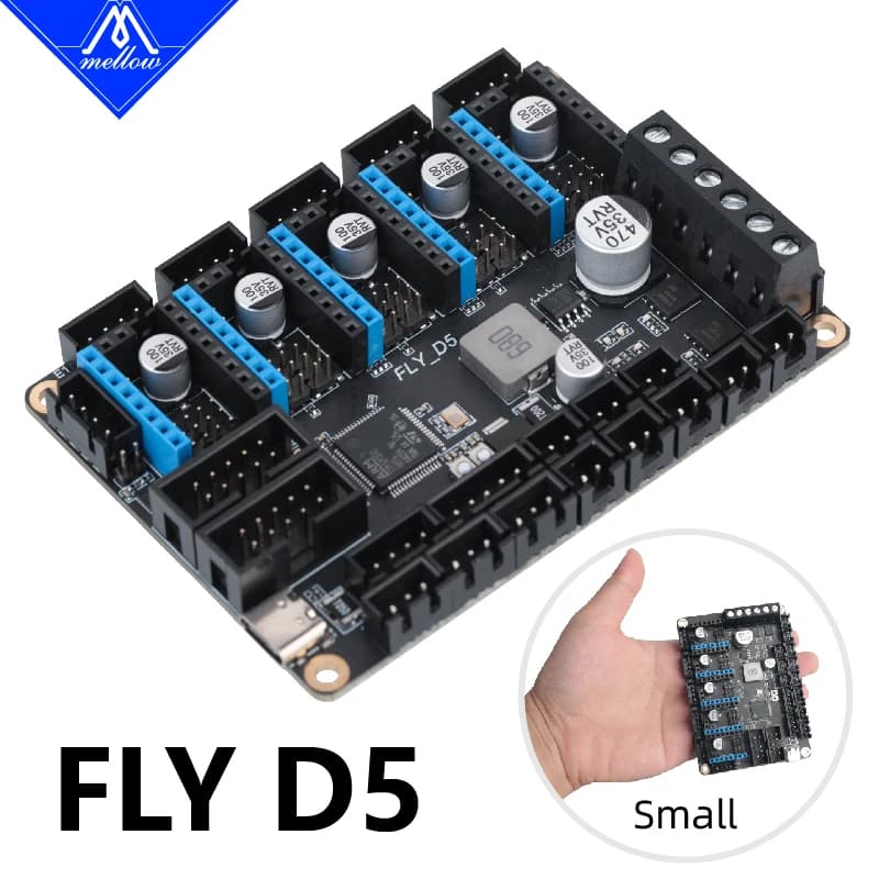 Mellow 5 assi FLY D5 V1.0 Scheda 32Bit Scheda di controllo Klipper Firmware TMC2209 UART Parti della stampante 3D per Ender 3/5 Voron0.1/0.2