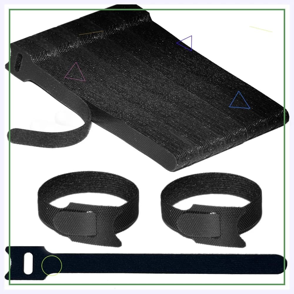 130 fascette stringicavo riutilizzabili da 6 pollici, cinghie regolabili e organizer per cavi con gancio e anello per elettronica domestica e da ufficio