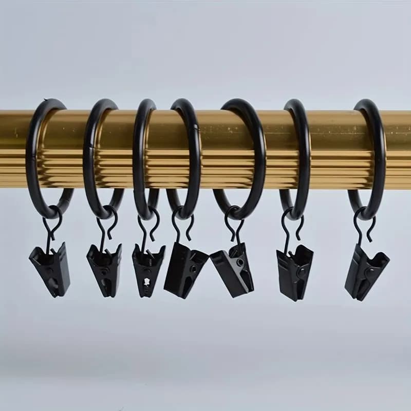 73 pcs 25mm Window Panel Clips, Easy Slide On Rod, Home Decoration Hanging Bedroom Window Curtains, Rust Resistant Finish