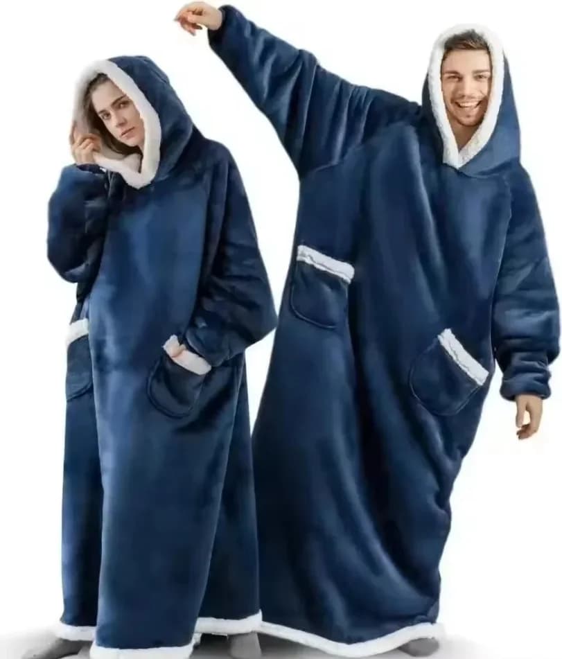 180cm Super Long Flannel Covered Pijama With Sleeves Women's Women's Sweatshirt Pullover Oversize Outdoo