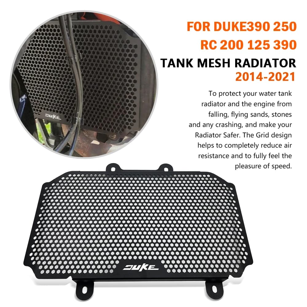 Per Griglia Del Radiatore Guard DUKE 390 250 2013-2016 RC390 200 125 14-2021 Protezione Serbatoio Acqua Coperchio di Protezione Moto Accesso