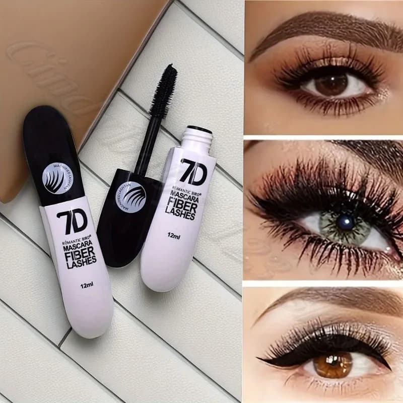 Mascara 7D Waterproof, Volumizing, Resistant to sweat, Long life, Stereotype effect, No droplets, No fading