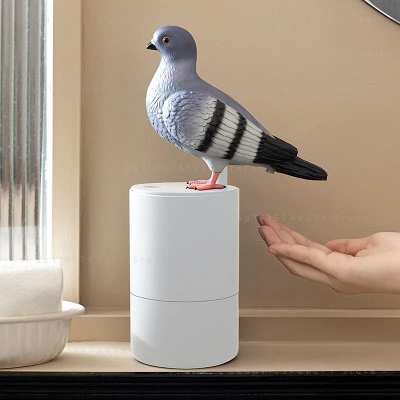 Automatic Foam Soap Dispenser Smart Touchless Funny Pigeon Pooping Home Bathroom Creative Birthday Gift Party Favor