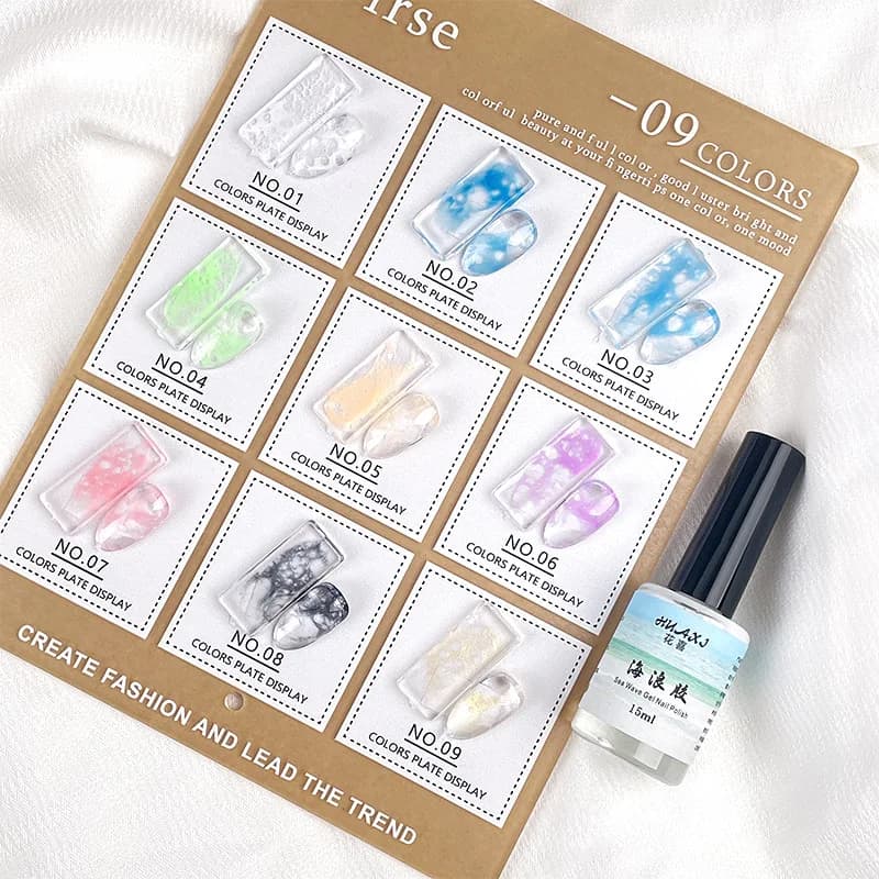 Sea Wave Blooming Gel liquido Smalto per unghie Bubble Ocean Gel Nail Art fai da te Blossom Gel Semi permanente Soak Off Vernice per marmo