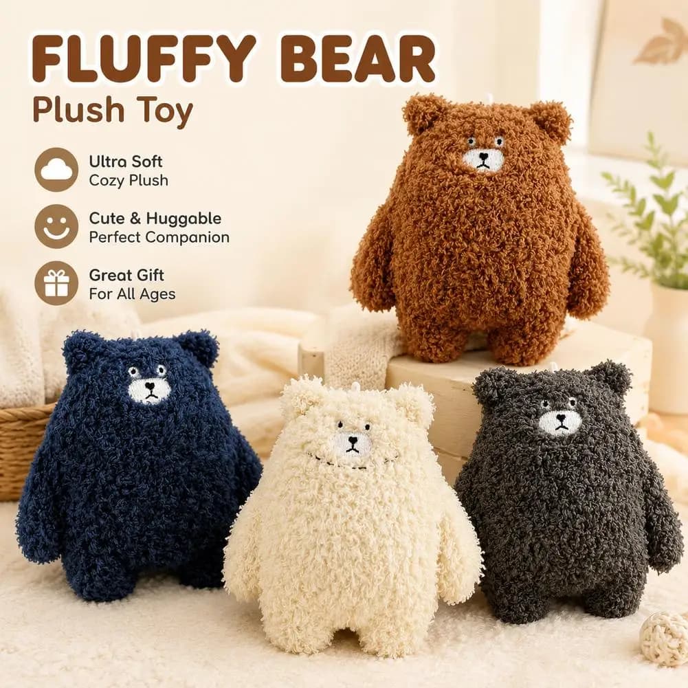 Kawaii Plush Bear Keychain Stuffed Animal Bag Charm Ugly Cute Teddy Doll Backpack Pendant Car Keyring Soft Toy Kids Girls Gift