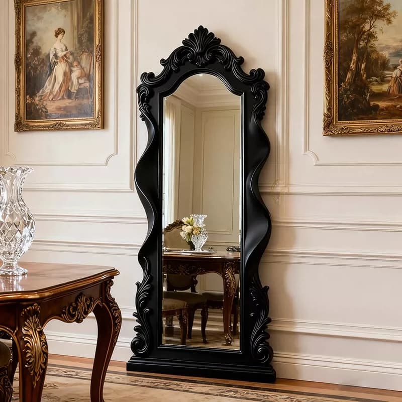Specchio a figura intera da terra, stile nordico, di lusso, per soggiorno, camera da letto e bagno, decorazioni per la casa