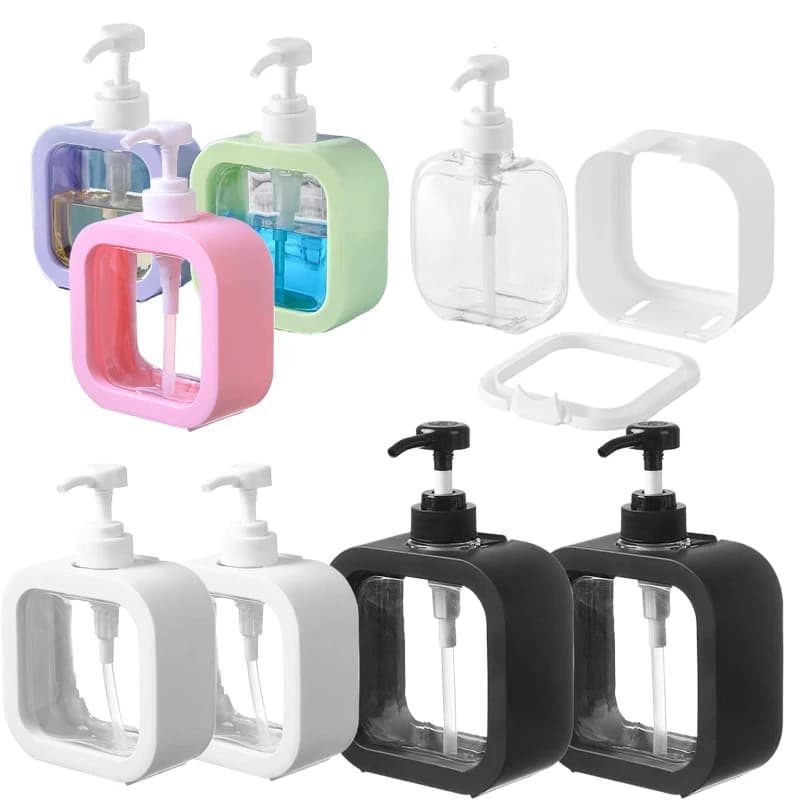 1 pz 300/500 ml bottiglie di plastica vuote con pompa dispenser di sapone staccabile bottiglie di sapone liquido per lozione riutilizzabili per la cucina del bagno
