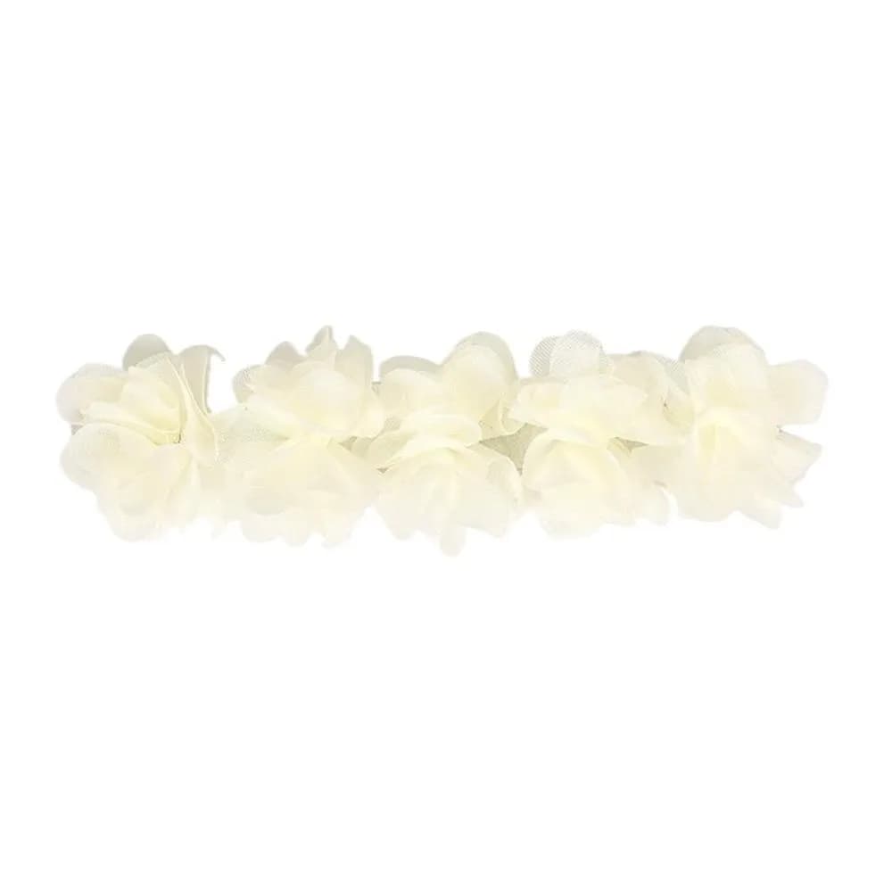 Fascia per Capelli in Morbido Chiffon con Fiori, Turbante Multistrato, Fascia per Capelli da Principessa per Bambini, Neonati e Bambini Piccoli