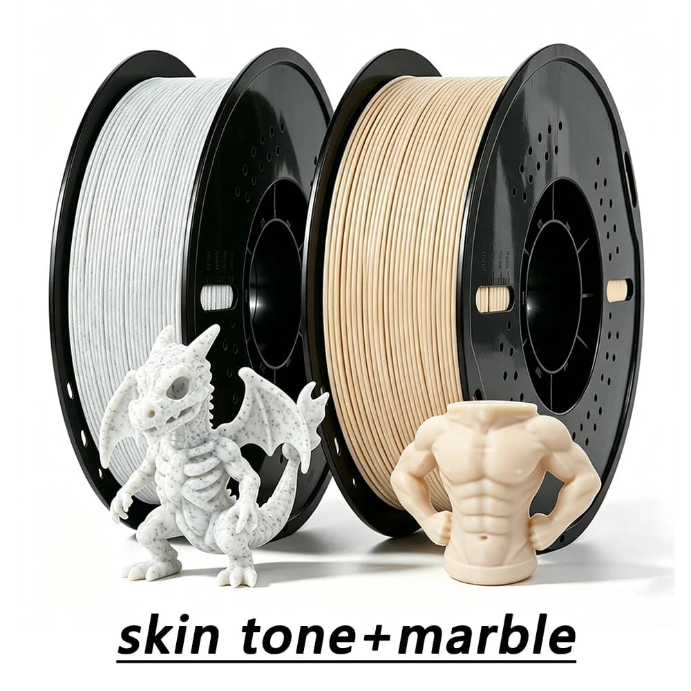 250gx2 3D Printer Filament PLA marble 3D Printing Material 1.75mm PLA skin tone filament vacuum packaging