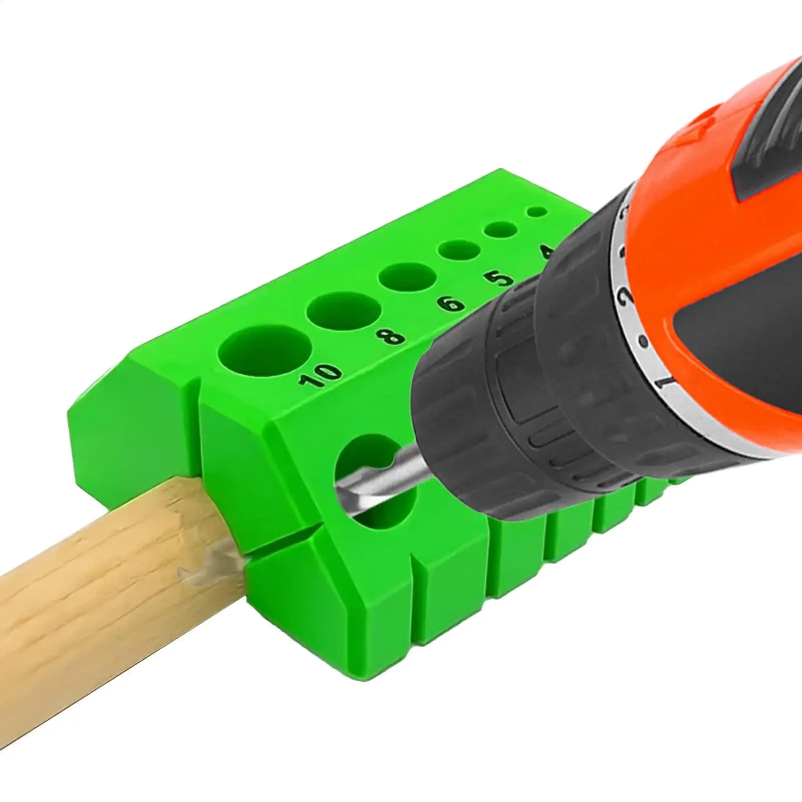 Guida per Trapano ad Angolo 45/90 Gradi, Blocco Porta-Punte Stampato in 3D, Comodo Supporto per Trapano, Strumento per Fori Multi-Misura, Attrezzo per Lavorazione del Legno