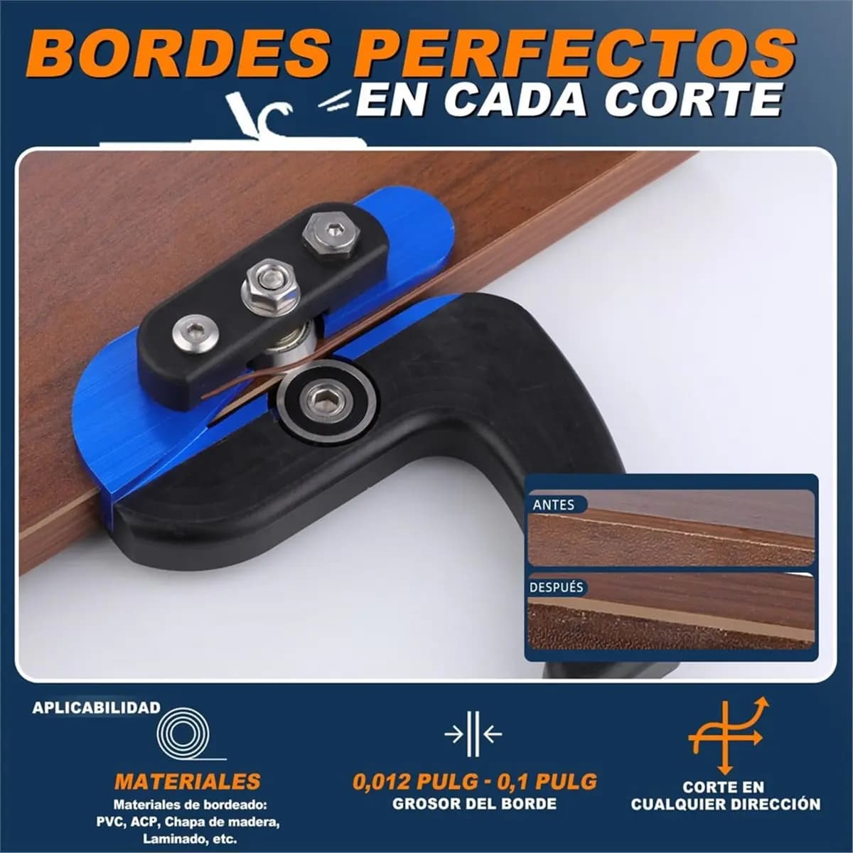 Taglierina per Bordi A79G - Doppio Cuscinetto Offset per Rifilatura, Taglierina per Rimozione di Materiale in Eccesso per Scatole/PVC/Melamina/Laminato in Vinile