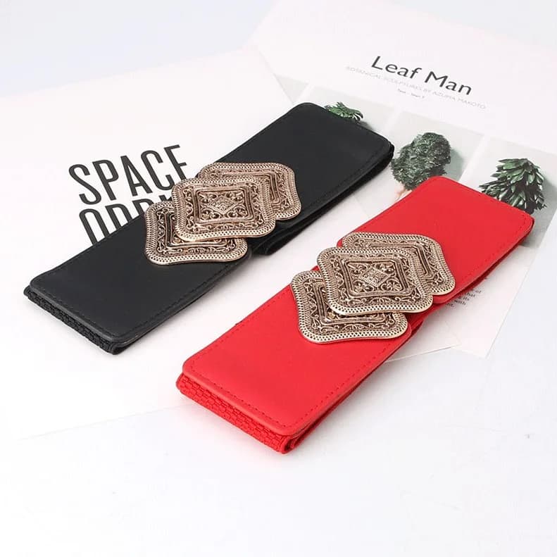 Women's simple elastic elastic waist seal fashion dress suit decorative belt Korean new ins style belt