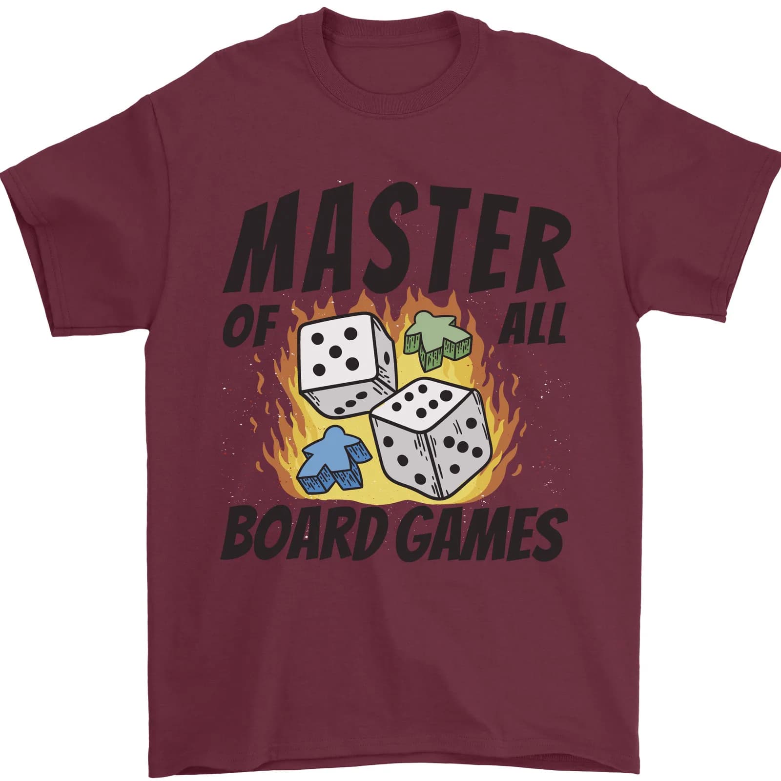 Maglietta da uomo Master of All Board Games 100% cotone