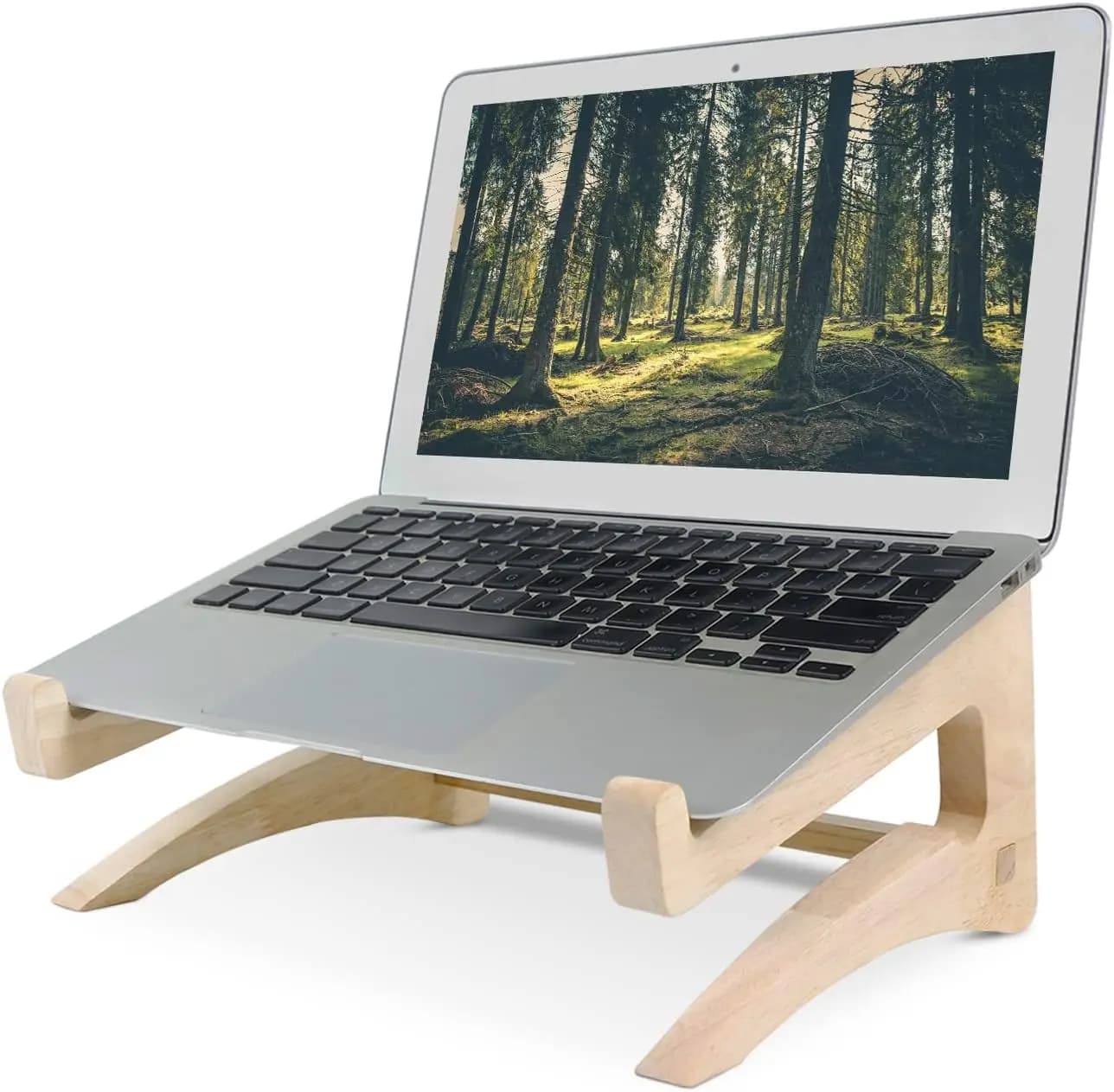 Supporto per Laptop in Legno, Supporto Staccabile per Notebook da 11-14 Pollici, Compatibile con Varie Marche