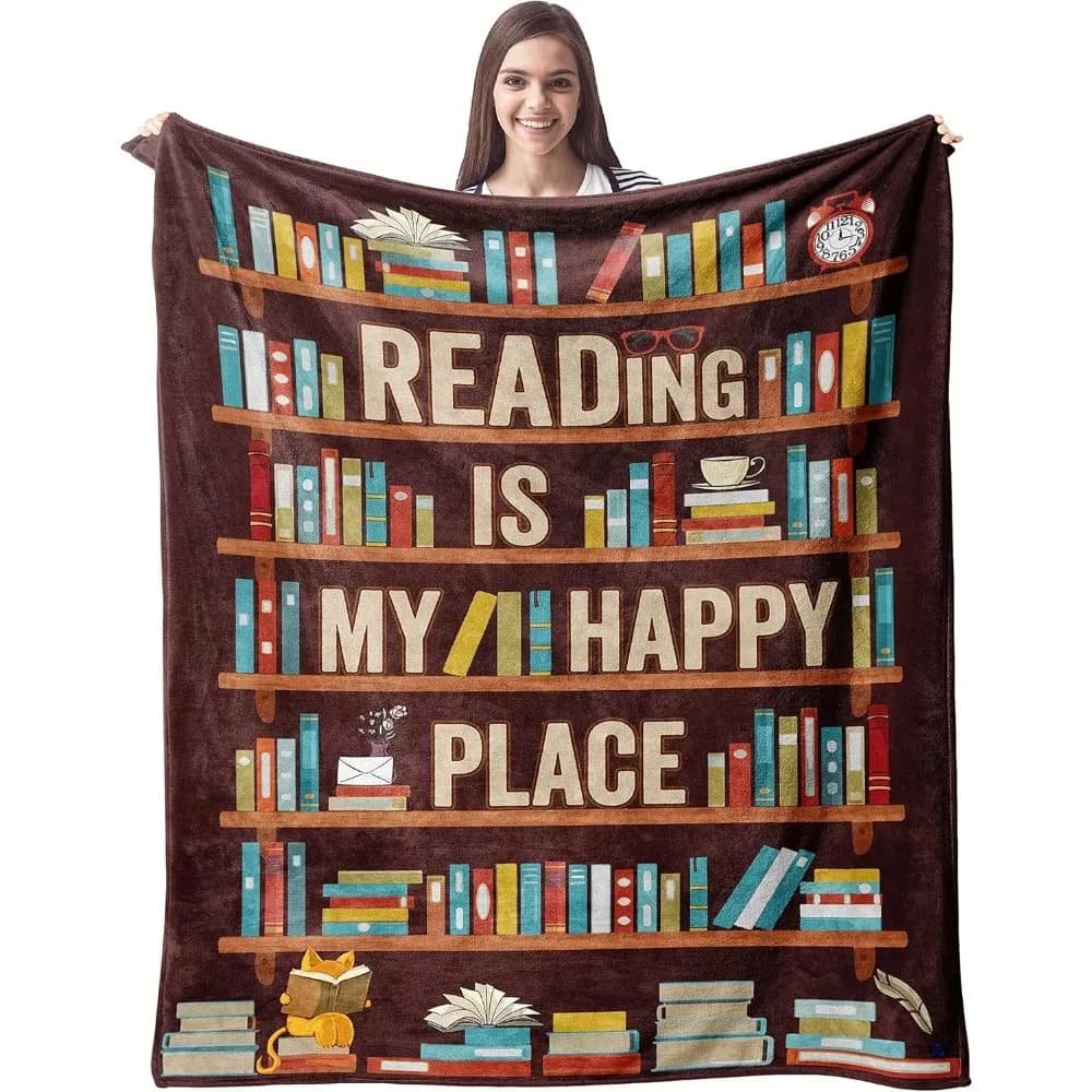 Coperta per Amanti dei Libri, Mantas per Club di Lettura, Idee Regalo Letterarie per Appassionati di Lettura, Regali per Lettori