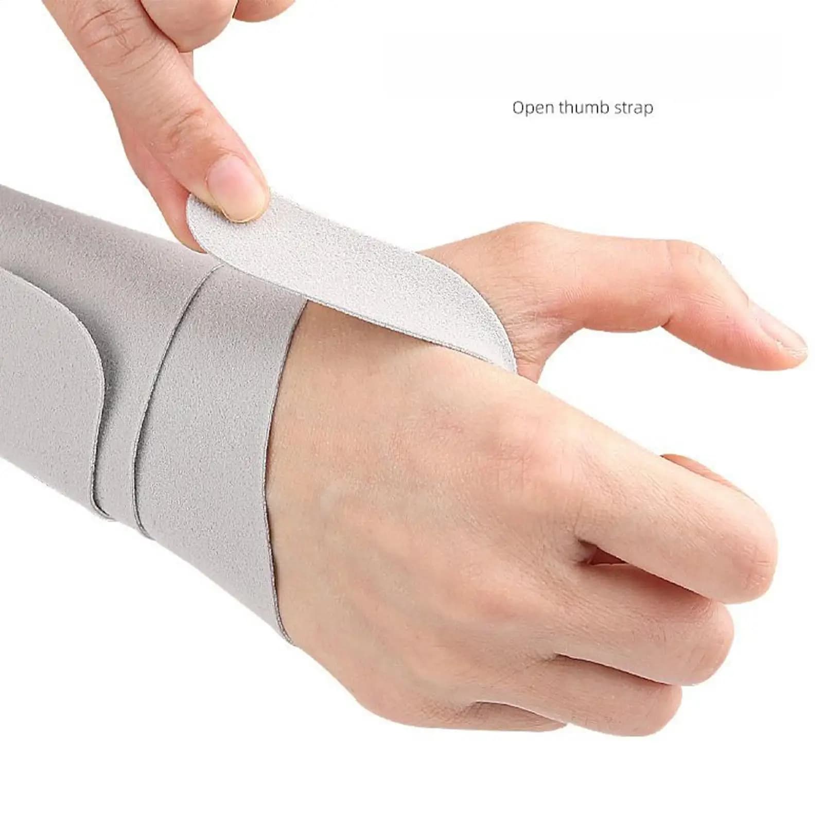 Tutore di supporto per il polso Tutore stabilizzatore per pollice autoadesivo Involucri traspiranti per digitazione Sport Giardinaggio Palestra Baseball Anziani