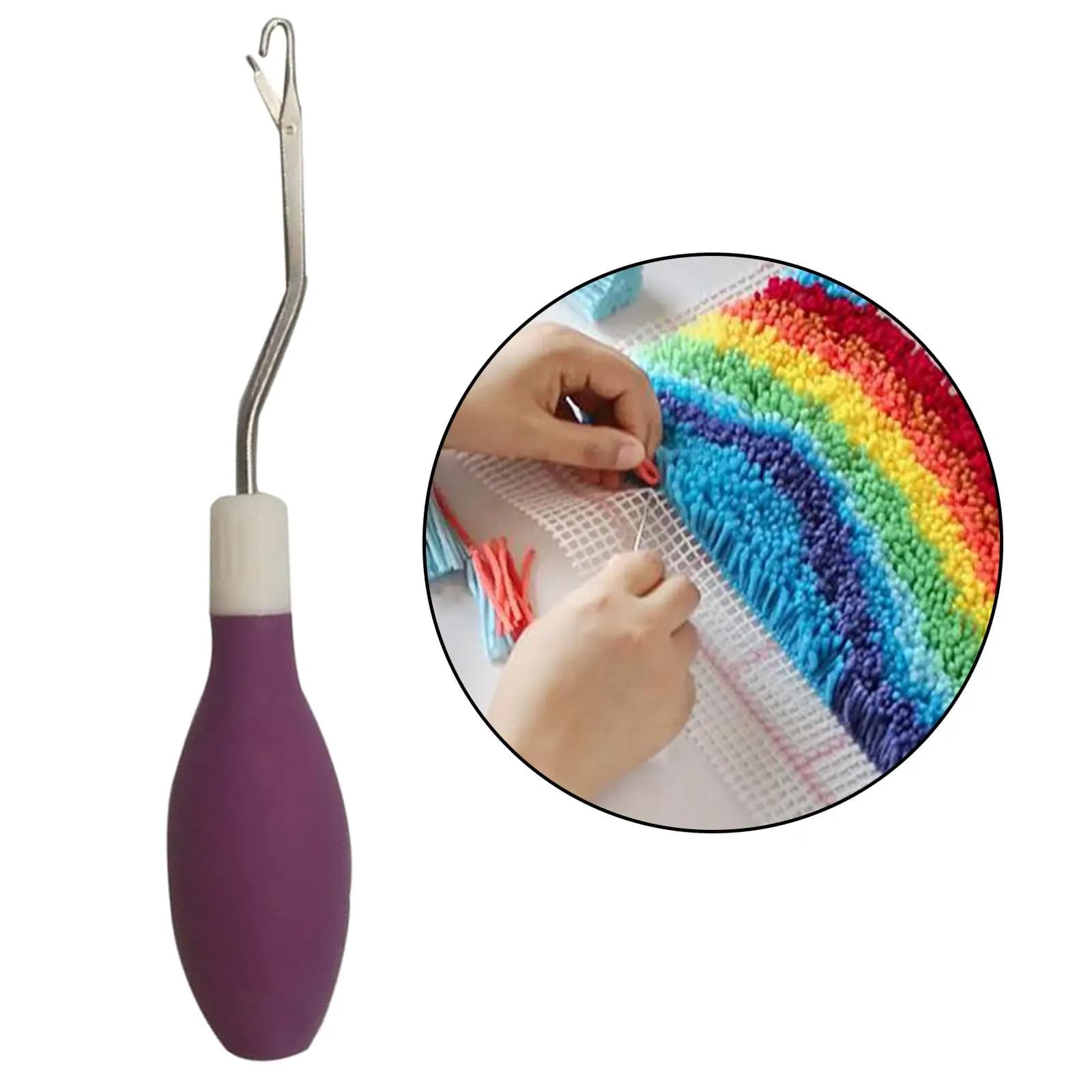 Gancio a scatto con impugnatura in silicone curva e comoda, strumenti per uncinetto
