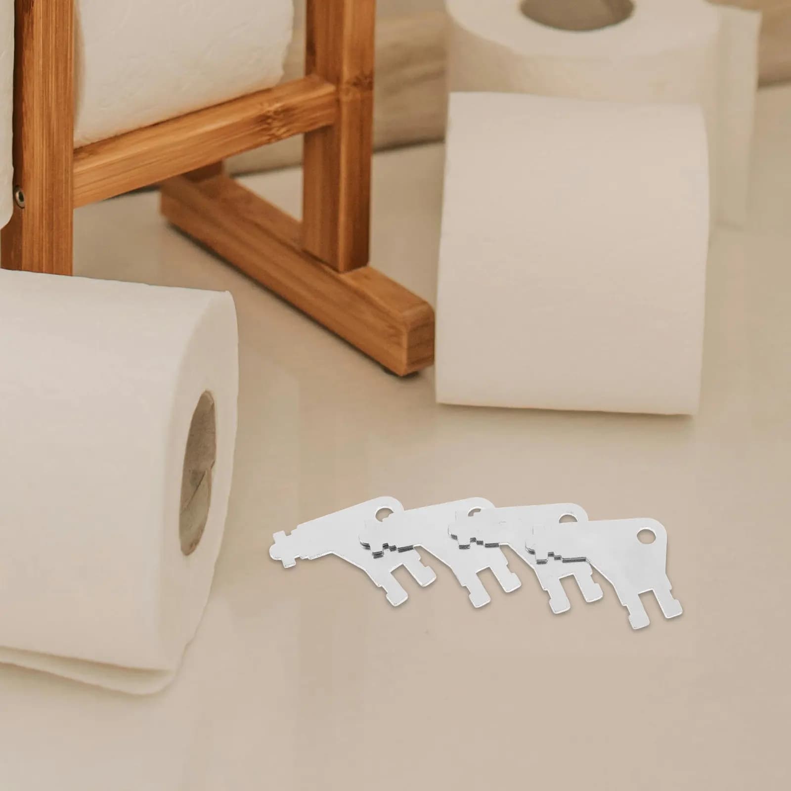 Set di 4 Chiavi Universali per Dispenser di Carta Igienica, Grado Industriale, per Sostituzione Portarotolo e Manutenzione Bagni