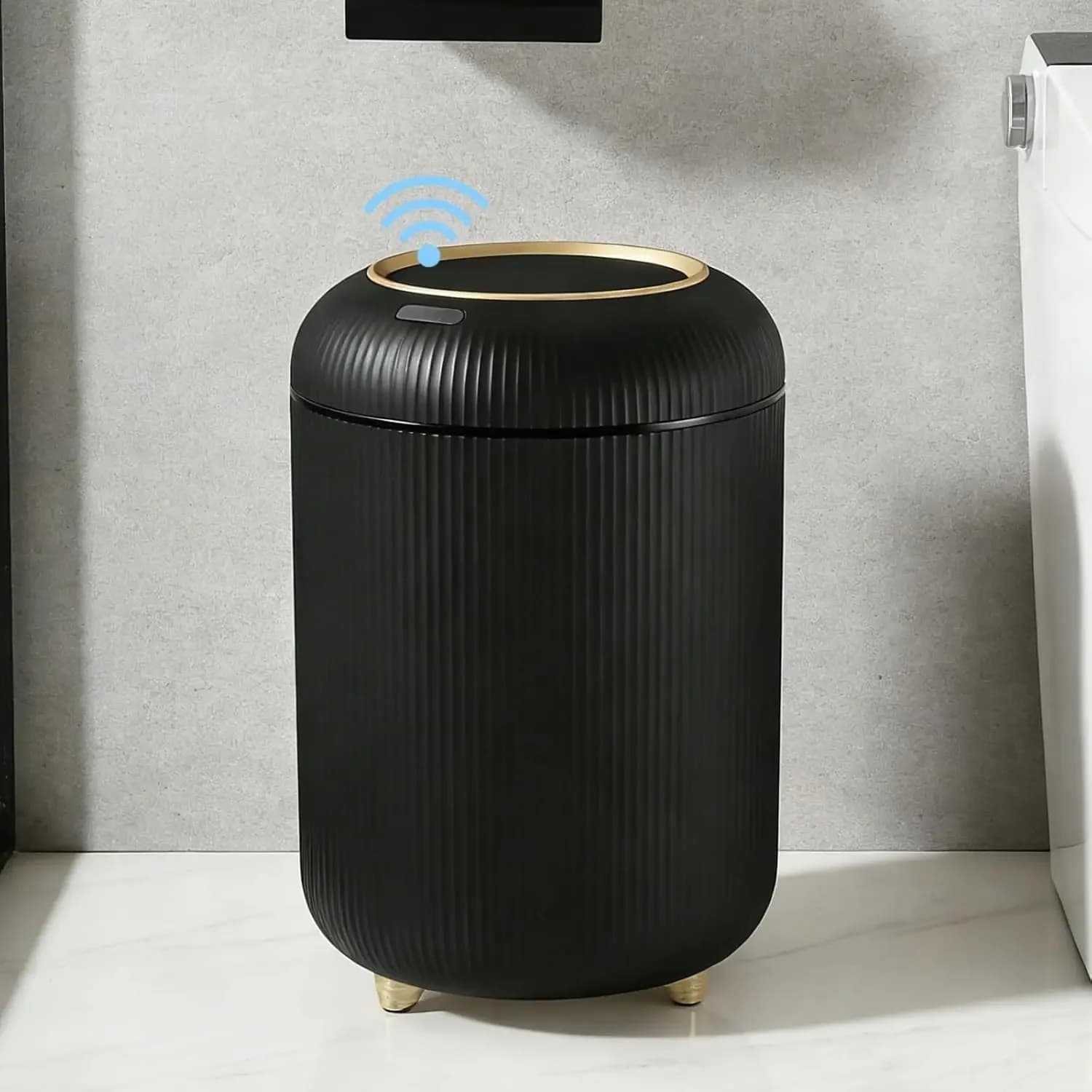 Cestino Automatico da 3 Galloni con Sensore di Movimento, Chiusura Morbida, Gambe Rimovibili, Contenitore Rifiuti Senza Contatto per Bagno, Camera da Letto, Ufficio, Cucina