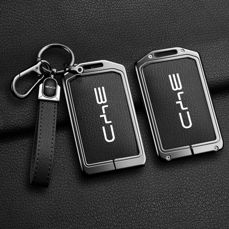 Zinc Alloy Leather NFC Card Remote Key Case for BYD Tang DM Han EV Song Qin PRO PLUS DMI Key Case Car Key Fob Case