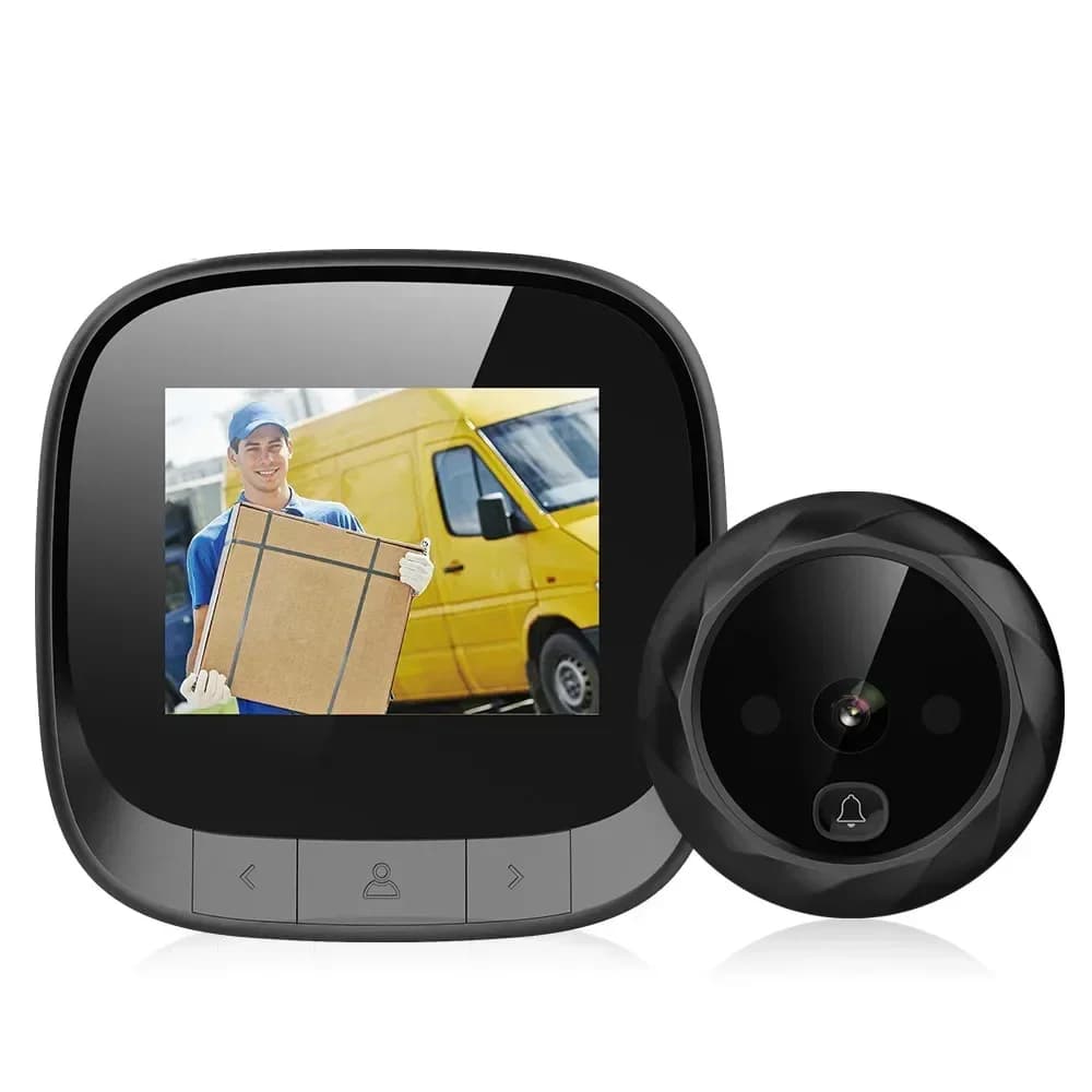 Schermo LCD da 2,4 pollici Telecamera di controllo accessi Spioncino elettronico intelligente per porta notturna a infrarossi Spioncino per porta Foto Registra numero