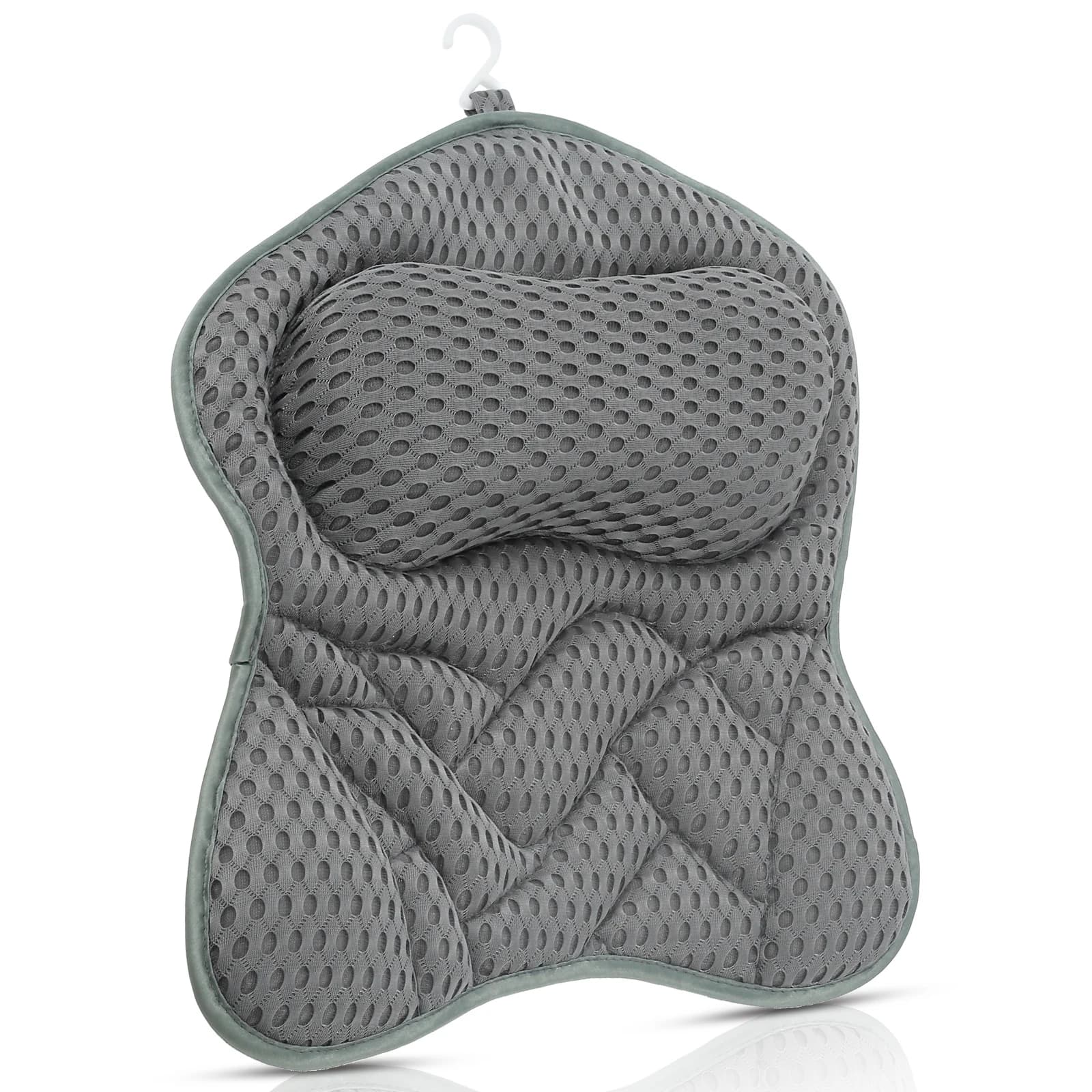 Cuscino per vasca da bagno per vasca Supporto per collo e schiena con ventose antiscivolo Morbido cuscino per massaggio spa Tappetino da bagno