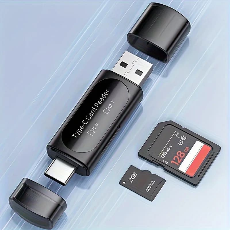 Lettore di schede Micro SD USB, adattatore per scheda 4-in-1 tipo C/USB A A SD/Micro SD/SDXC/SDHC, lettore di schede di memoria con doppio Slot per schede, competitivo