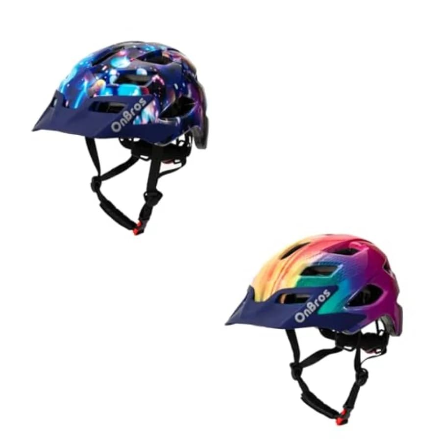 Casco da Bicicletta per Bambini 5-8-12-14 Anni, Casco per Ragazzi e Ragazze con Visiera, Leggero e Regolabile